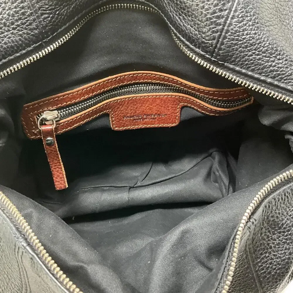 Pauric Sweeney Satchel Bag Womens Large Black Brown Leather Made In Italy